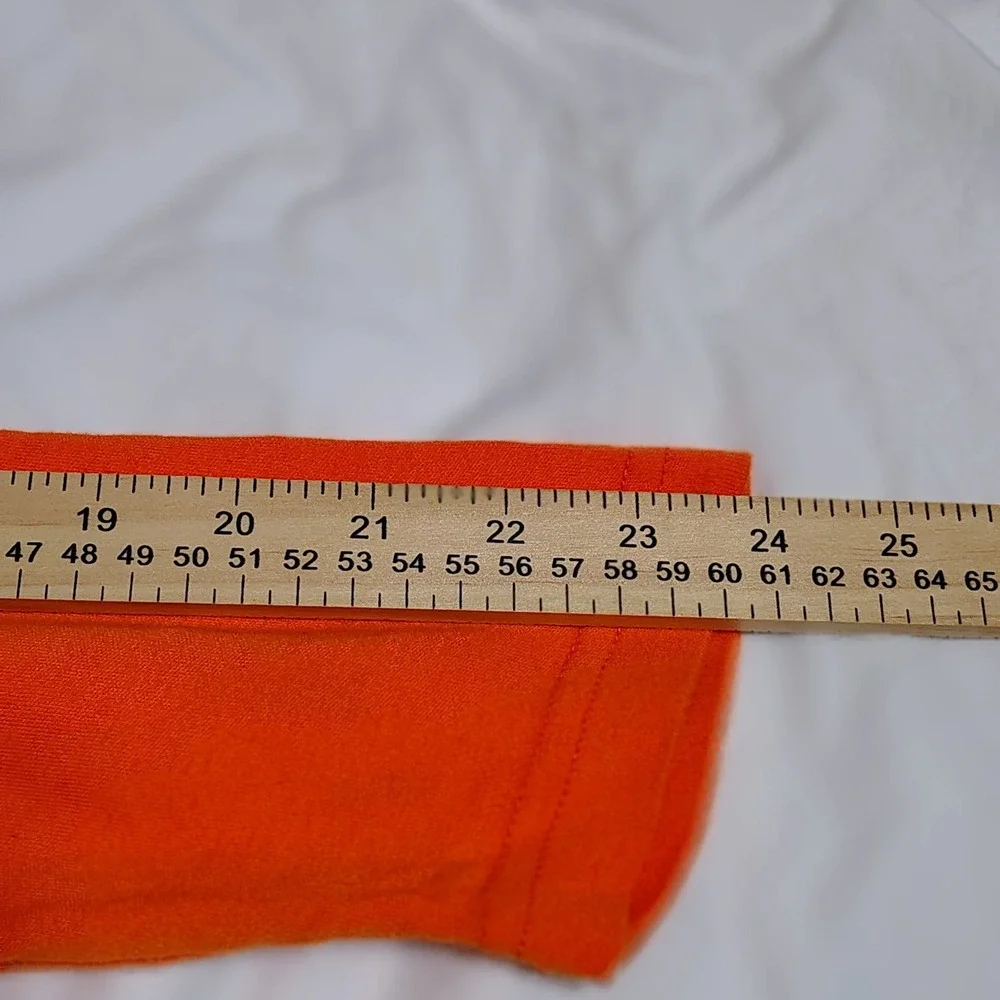 Holiday Editions Orange Long Sleeve Turtleneck Top Halloween Embroidered Cat L G